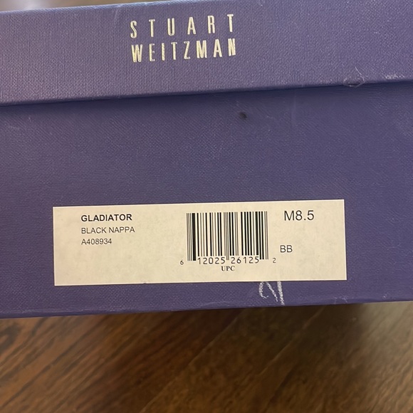 Stuart Weizmann Gladiator Black Napa Leather stretch boots - Picture 9 of 11